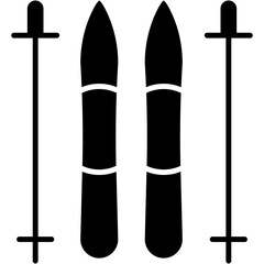 Vector Icon Ski, Sports And Competition, Winter Sport, Adventure Sports, Transport, Sports