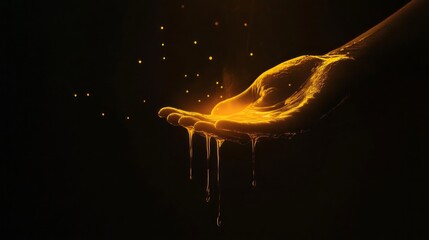 ## Glowing Liquid Dripping in the Void