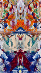 Fototapeta premium Abstract background wallpaper. Ethnic pattern. Mixtures of oil paint. Trendy hand painting canvas. Wall decor and Wall art prints Idea. 3D Texture. Art object