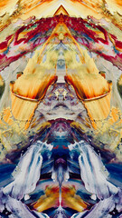 Fototapeta premium Abstract background wallpaper. Ethnic pattern. Mixtures of oil paint. Trendy hand painting canvas. Wall decor and Wall art prints Idea. 3D Texture. Art object