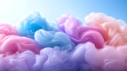 Lavender, Mint, and Lemon Cotton Candy Marble