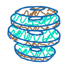 cut kiwi ingredient doodle icon sketch vector. cut kiwi ingredient sign. isolated symbol illustration