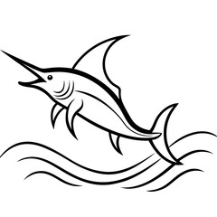 Creative Swordfish Cutting Guide Vector Illustration for Culinary Enthusiasts
