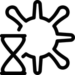 Simple vector icon virus incubation period