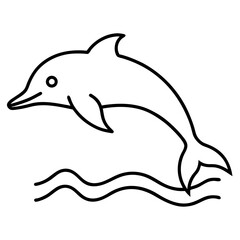 Fototapeta premium Explore the Enchanting World of River Dolphins with Stunning Vector Illustrations Showcasing Their Unique Features and Habitat