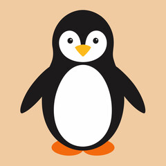 Cute Penguin Vector Illustration Suitable for Eco Friendly Products and Children Apparel
