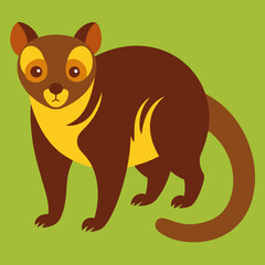 Kinkajou Delight Vector Illustration Celebrating the Wonders of Wildlife
