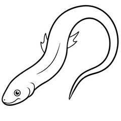 Dynamic Electric Eel Vector Illustration Perfect for Educational Materials
