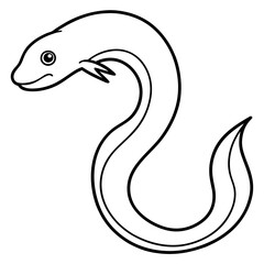 Naklejka premium Stunning Electric Eel Vector Illustration for Your Next Marine Life Project 