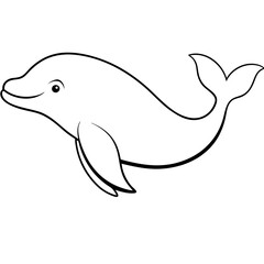 Beluga Whale in Underwater Habitat Vector Illustration Showcasing Ocean Diversity
