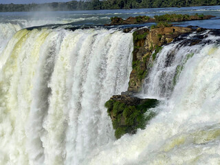 Iguazu Falls in sunny day, Cataratas del Iguazu, Argentina