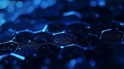 Obraz premium Sleek and Futuristic Abstract Hexagonal Tech Background with Clean Text Space
