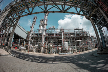 Oil​ refinery​ and​ plant and tower column of Petrochemistry industry