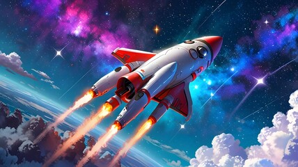 Fototapeta premium Watch as they dance and twirl in a mesmerizing display of cosmic beauty.