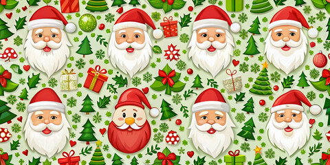 Vector Illustration of Santa Claus Holding a Colorful Gift Bag with Detailed Texture on a White Background - Perfect for Infographics and Holiday Themes