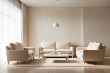 Fototapeta premium living interior with sofa and a tea table 
