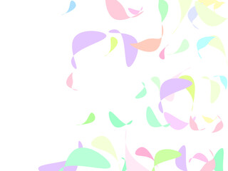 Obraz premium Many autumn leaves moving by gust wind on white background Set of waves formed by green leaves