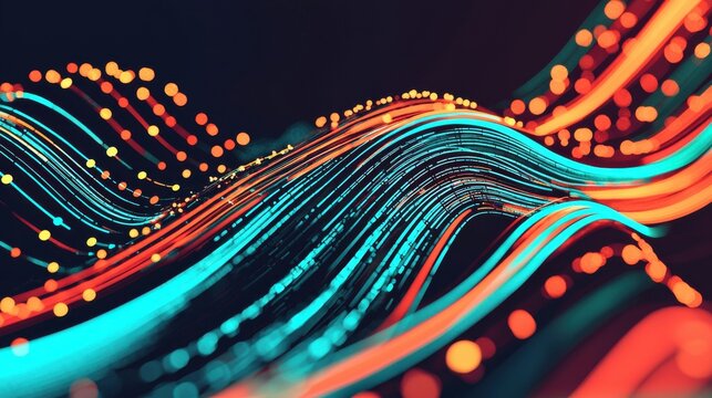 Abstract lines and shapes representing the movement of organizational charts, flowing and merging into a single streamlined path, illustrating corporate restructuring and alignment