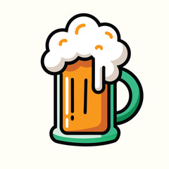 Beer mug clip art isolated