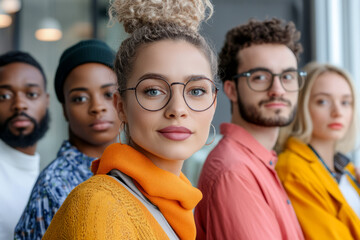 Obraz premium Diverse Group of Young Professionals in Casual Attire