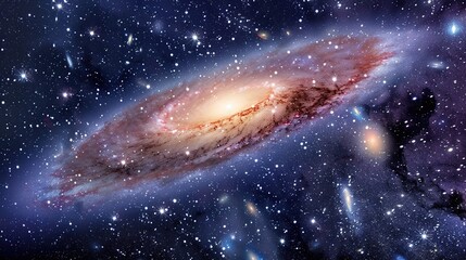 Fototapeta premium Big Bang colorful space galaxy fog cloud nebula. Universe science astronomy and stary night cosmos mockup background. Supernova concept wallpaper