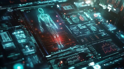 Obraz premium Digital Human Body Scan.