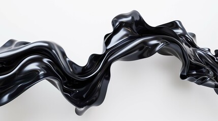 Spilled dark fluid substance background image. Crude oil flow 3d illustration wallpaper picture backdrop. Environment pollution concept for business presentation corporate