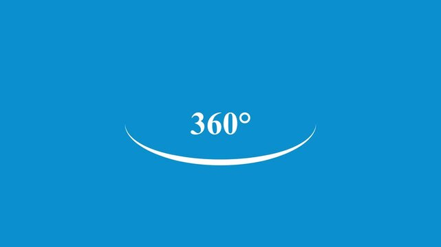 360 degree rotate view icon animation 4k animated background