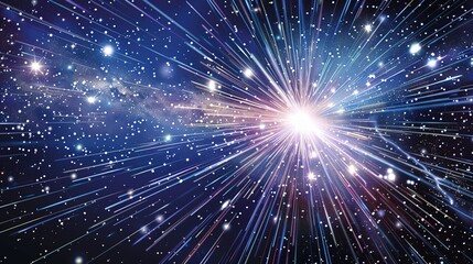 Obraz premium Big Bang colorful space galaxy fog cloud nebula. Universe science astronomy and stary night cosmos mockup background. Supernova concept wallpaper
