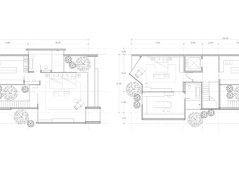 Floor plan designed building on the drawing.
