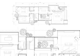 Floor plan designed building on the drawing.