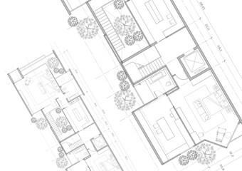 Floor plan designed building on the drawing.