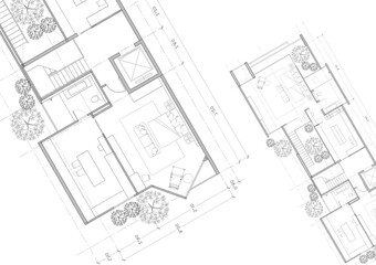 Floor plan designed building on the drawing.