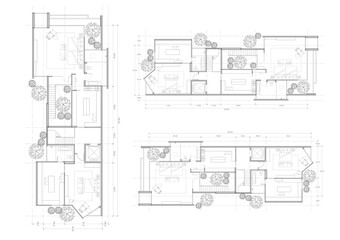 Floor plan designed building on the drawing.