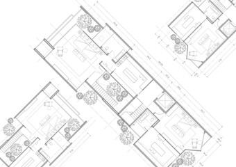 Floor plan designed building on the drawing.