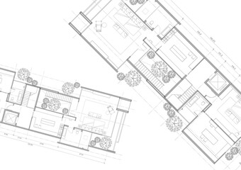 Floor plan designed building on the drawing.