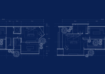 Floor plan designed building on the drawing.