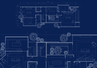 Floor plan designed building on the drawing.