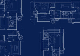 Floor plan designed building on the drawing.