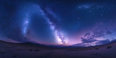 Obraz premium Milky Way Desert Night.