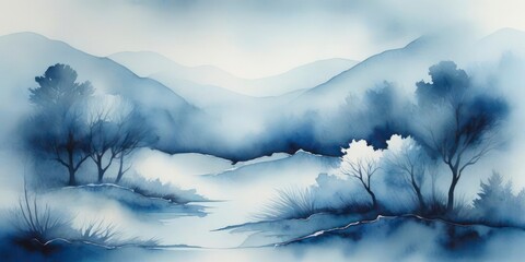 Shades of blue and white blending seamlessly. Soft transitions between the colors, with darker blue strokes representing natural cracks or veins. 
