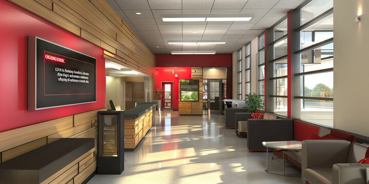 Academic Advisor's Wall: Featuring academic success tips, graduation requirements, and a board with student advising hours.