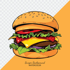 Burger Transparent PNG Background