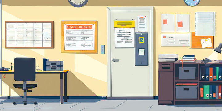 Academic Advisor's Wall: Featuring academic success tips, graduation requirements, and a board with student advising hours.