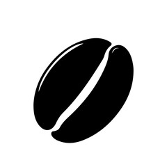 Fototapeta premium Simple black coffee bean line drawing