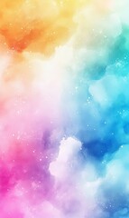 Obraz premium Abstract colorful sky with clouds and sparkles.