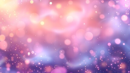 Abstract pink and purple background with bokeh lights.