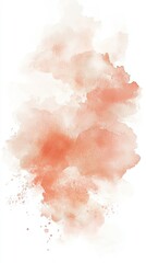 Abstract watercolor background with orange and beige paint.
