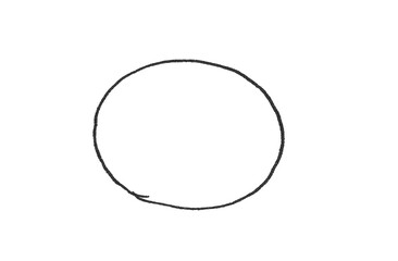 marker circle isolated oval target scribble sketch