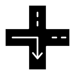 Fototapeta premium Road Ramps Glyph Icon Design